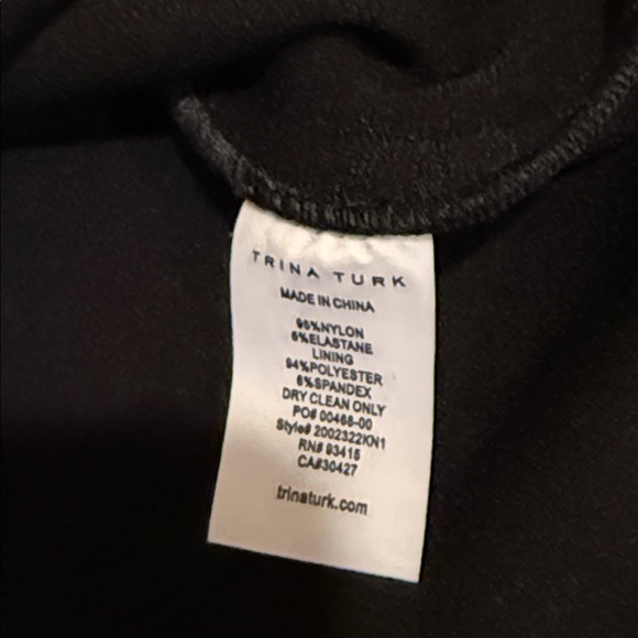 Trina Turk Black Mini Evening Formal Dress Size 10 Off Shoulder - Picture 9 of 10